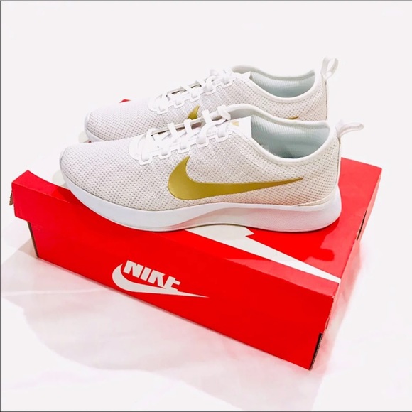 SOLD Nike DualTone Racer Trainers White Metallic - Picture 2 of 8